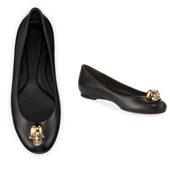 alexander mcqueen skull flats